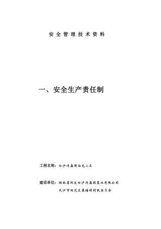 安全管理技术资料(志佳大厦第一项至第三项)