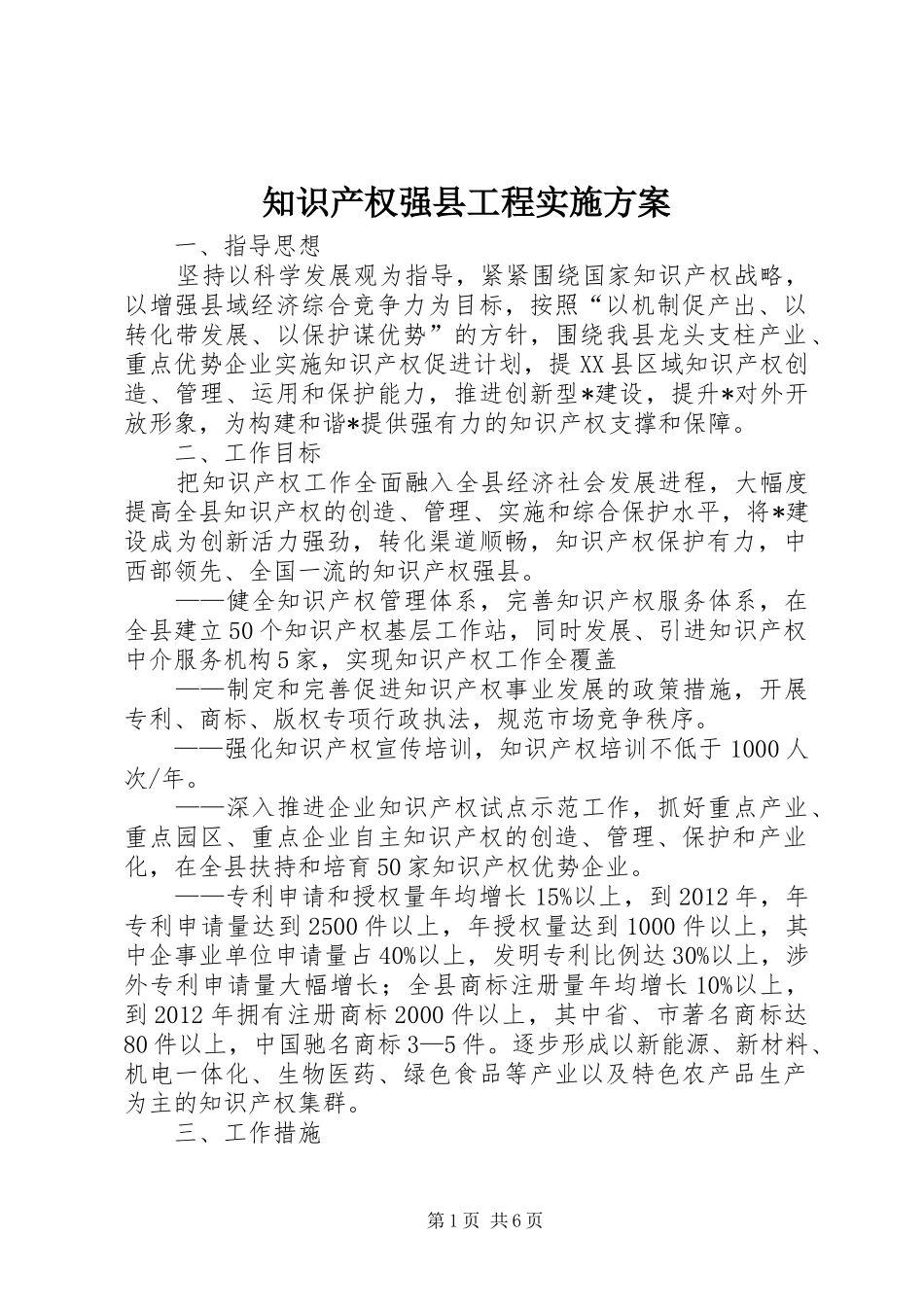知识产权强县工程方案_第1页