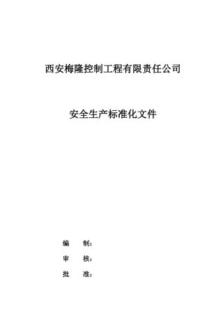 某工程有限责任公司安全生产标准化文件