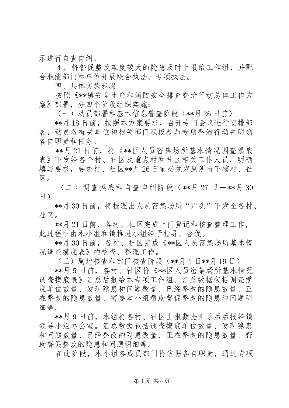 镇人员密集场所安全排查整治实施方案_第3页