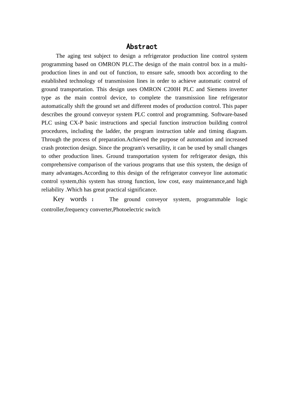 一个基于OMRONPLC的冰箱老化测试生产线的控制系统_第2页