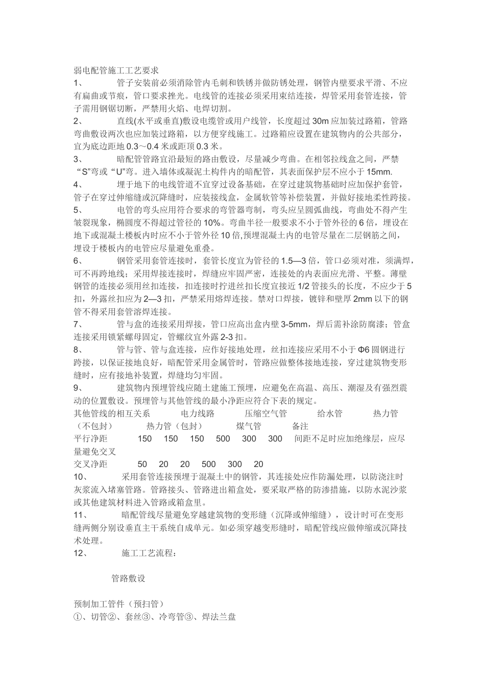 弱电配管布线施工工艺要求_第1页