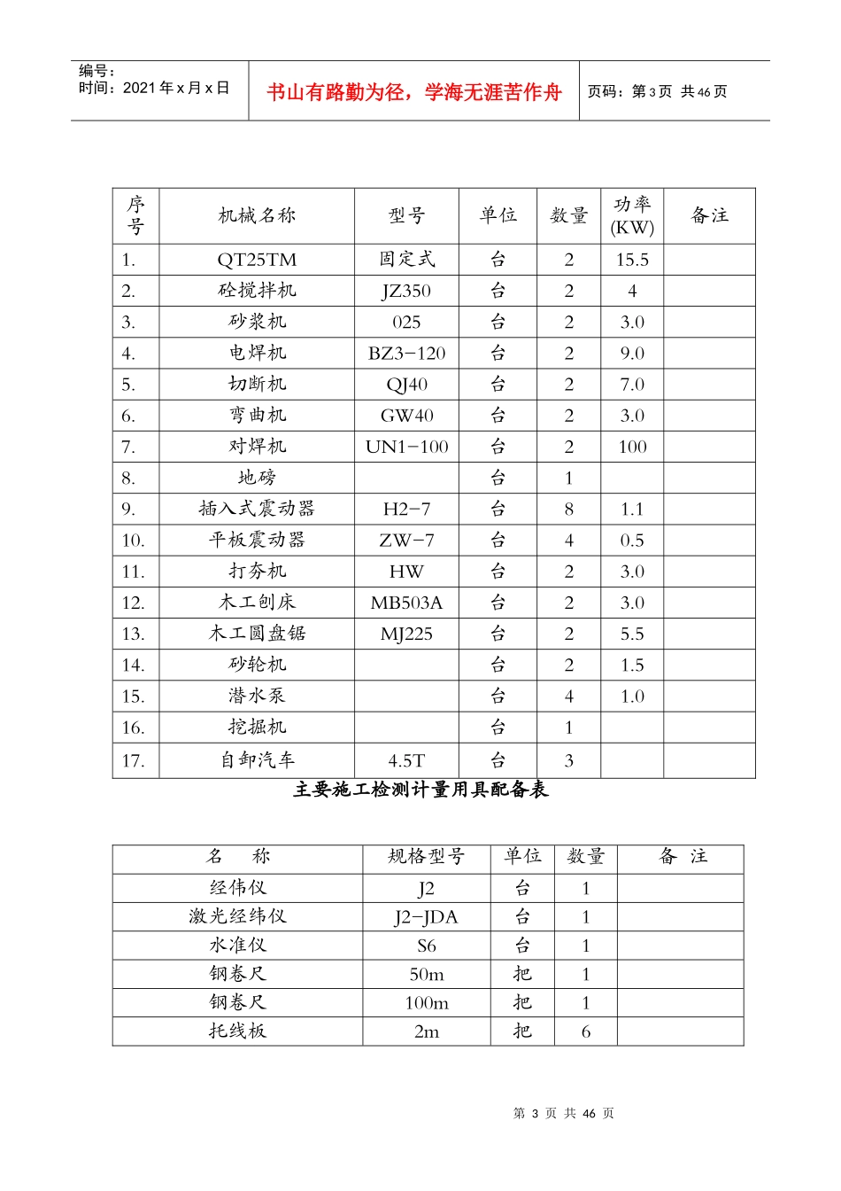 施工组织设(框架)_第3页