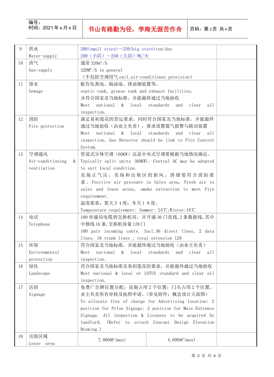 易初莲花建筑标准指导要求_第3页