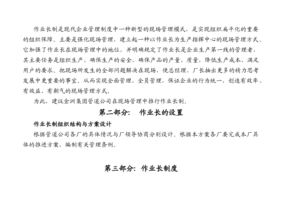 金洲集团现场管理作业长制推进方案_第3页