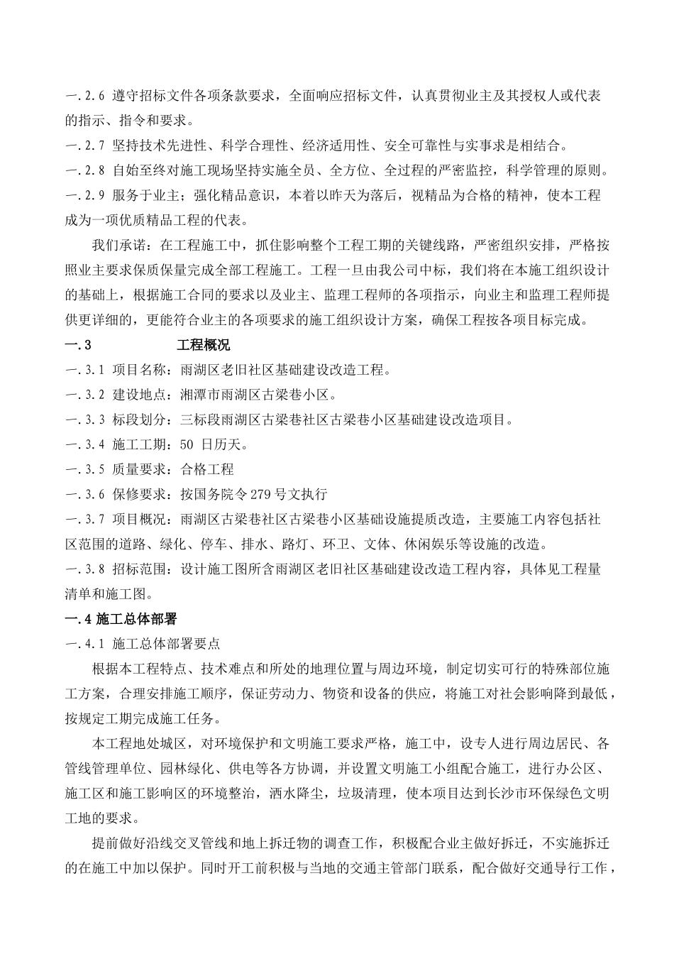 雨湖区老旧社区基础建设改造工程技术标_第2页