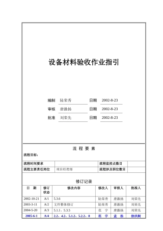 设备材料验收作业指引