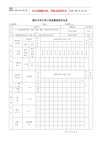 施工各单位报验统一格式