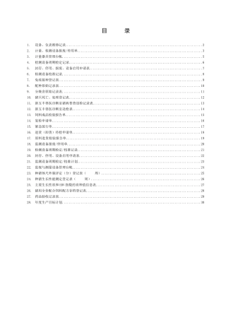生产技术类制度化文件表格汇编