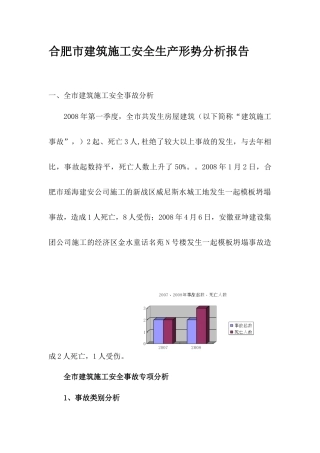 合肥市建筑施工安全生产形势分析报告