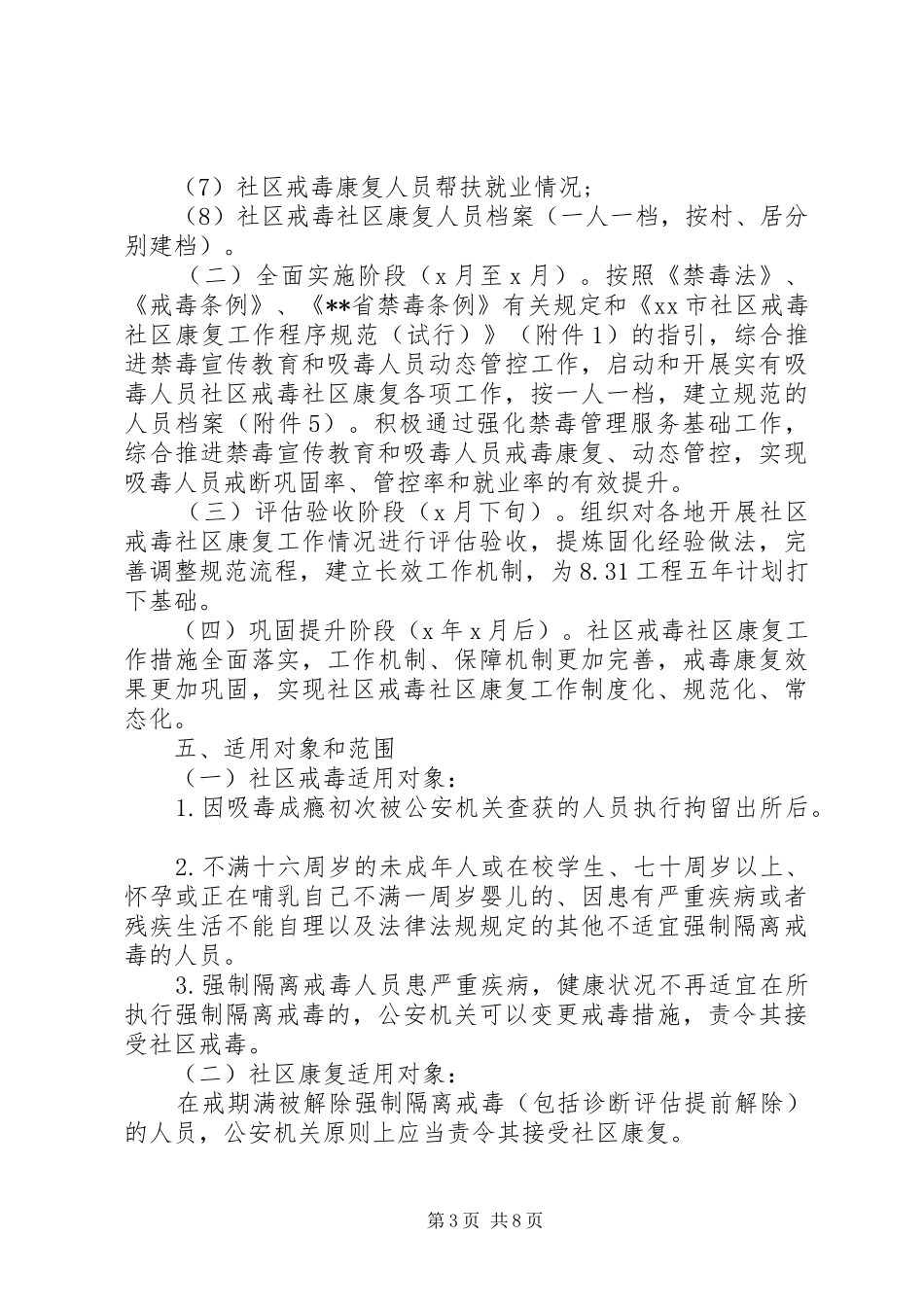 社区戒毒康复工作方案_第3页