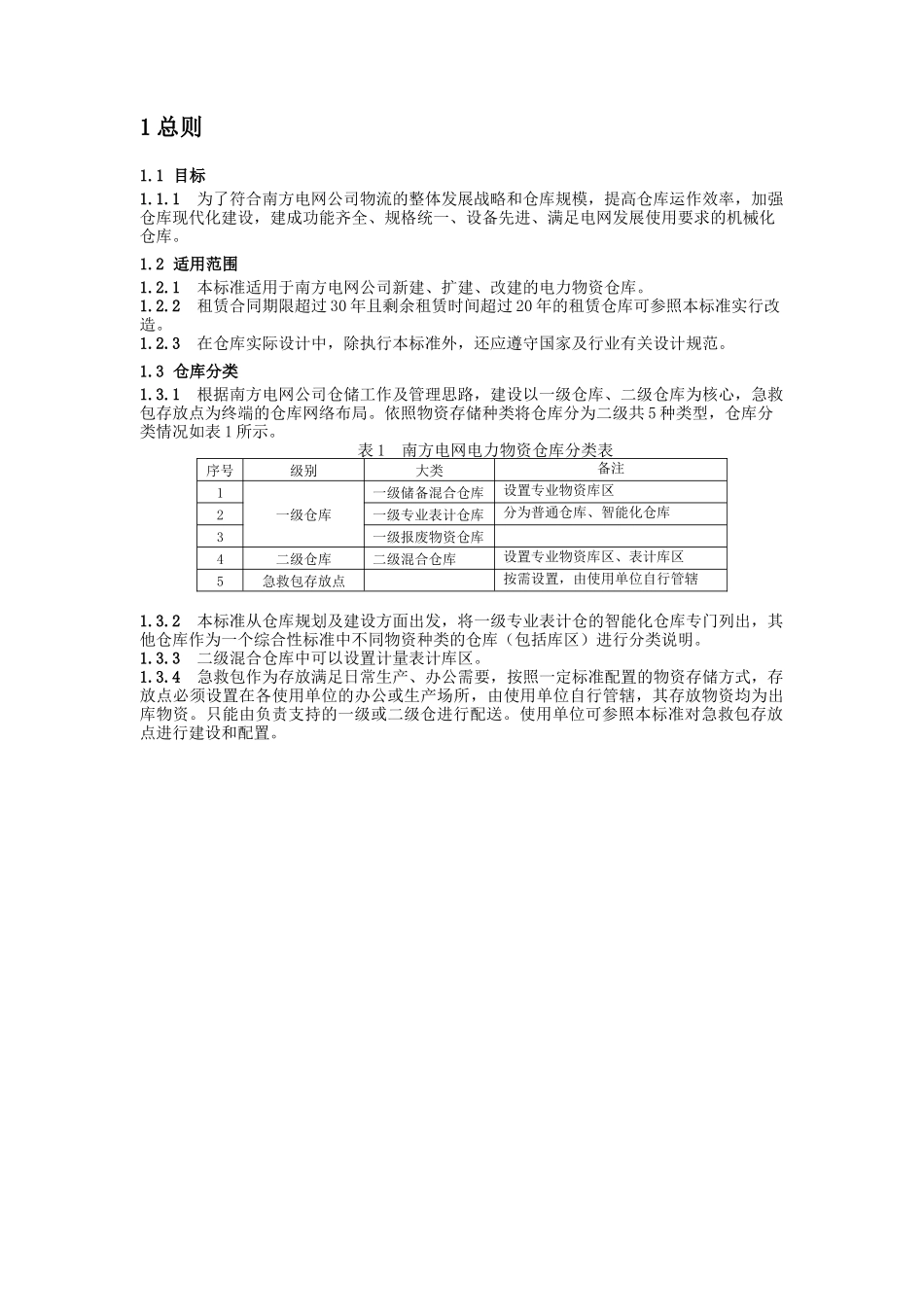南方电网公司仓库建设和配置标准(建设要点)_第2页