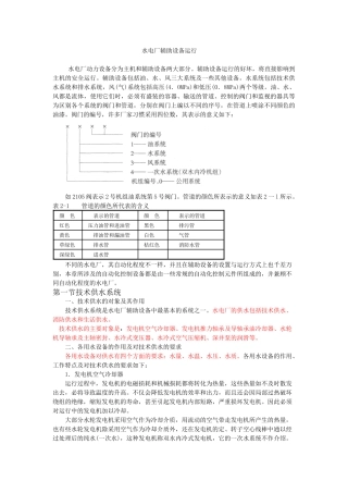 水电厂辅助设备运行培训教材