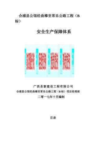 安全生产保障体系(报监用)