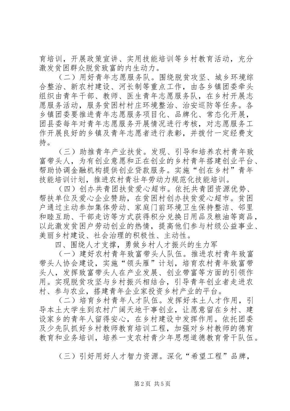 乡村振兴青年有为方案_第2页