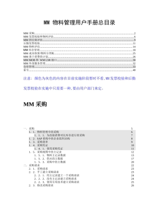 MM 物料手册总目录