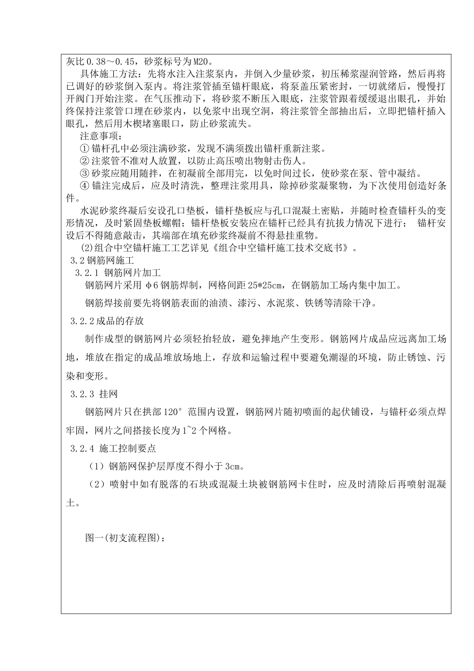 Ⅲ级一般段初支施工技术交底书_第2页