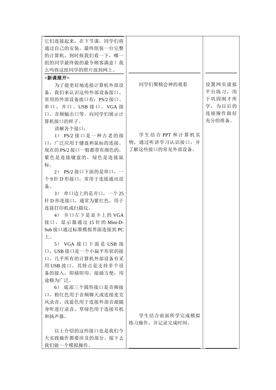 计算机应用基础教案22 学会连接常用外部设备_第2页