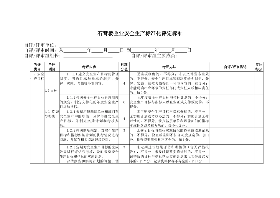 XXXX工贸__石膏板企业安全生产标准化评定标准_第3页