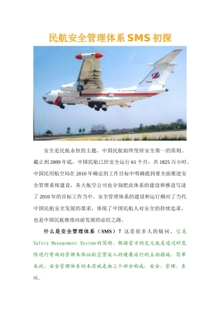 安全管理体系sms初探-论文