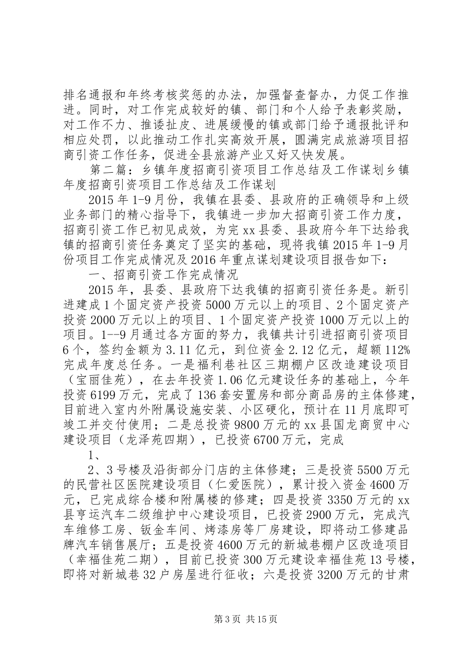 XX年旅游谋划及招商引资活动实施方案_第3页