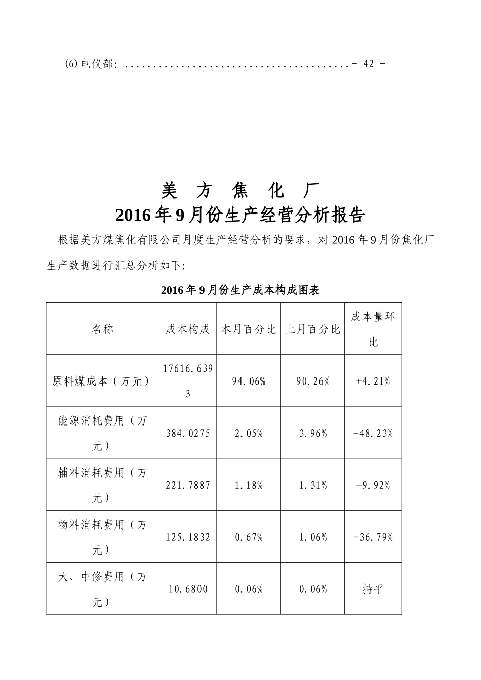 焦化厂生产经营分析报告_第3页