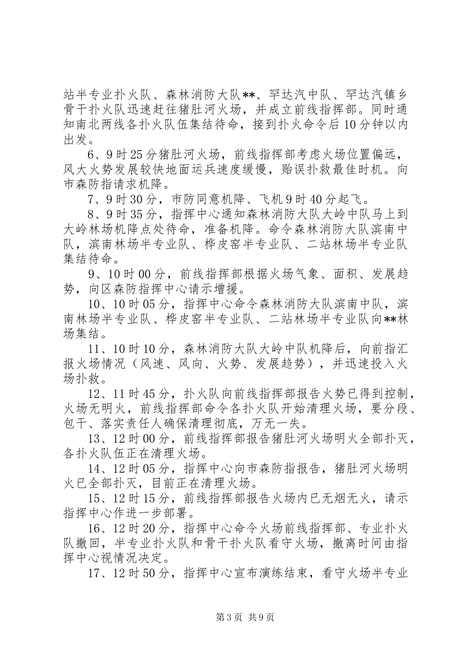 森林防火应急演练实施方案（五篇）_第3页