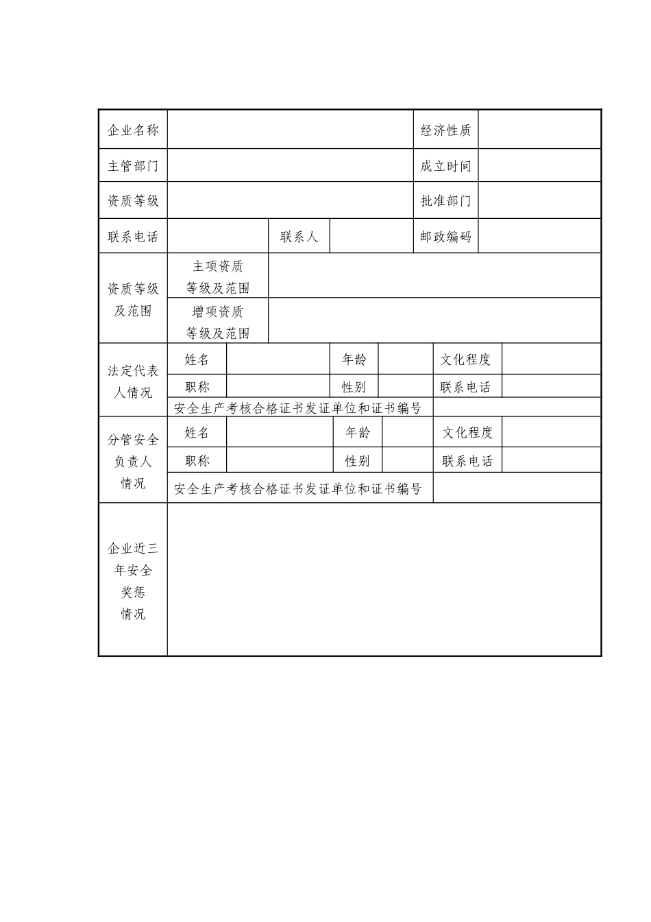 建筑施工企业安全生产许可证延期材料_第3页