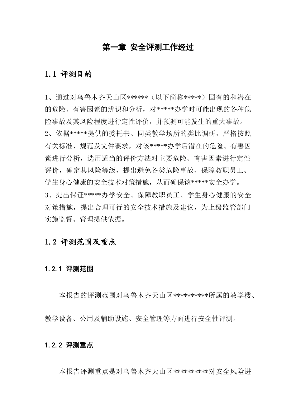 安全评测范本_第1页