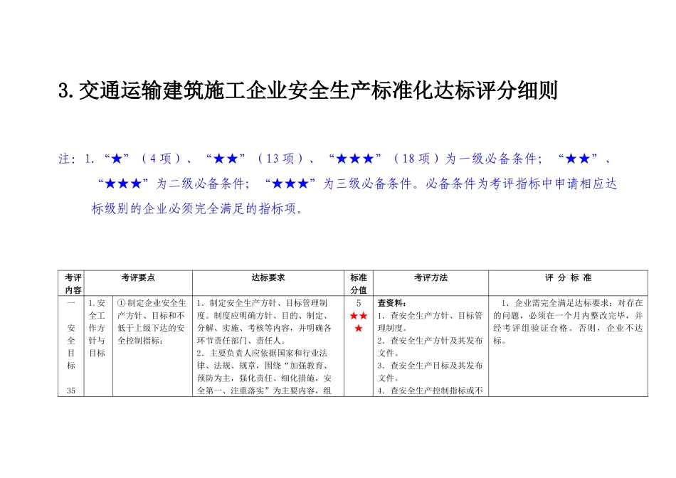 交通运输建筑施工企业安全生产标准化达标评分细则_第1页