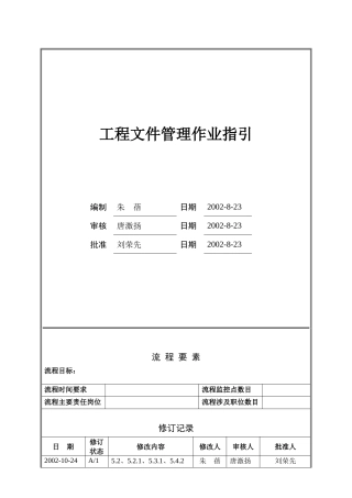 工程文件管理作业指引