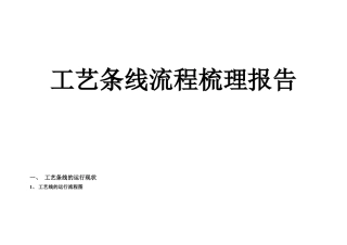 工艺流程梳理报告