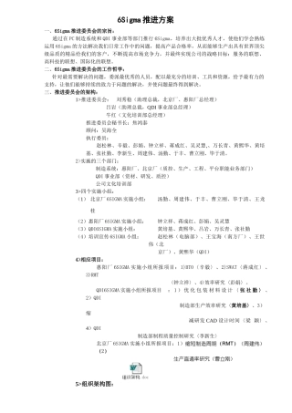 6simga推进方案