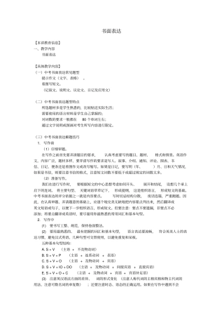 初中英语书面表达教案