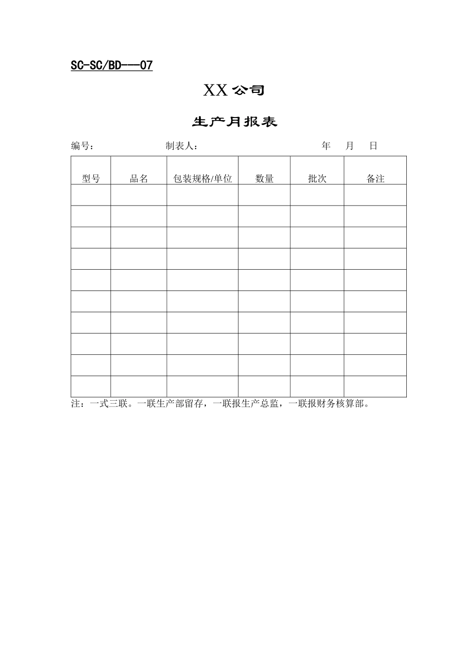 企业管理表格生产类—生产表格()_第3页