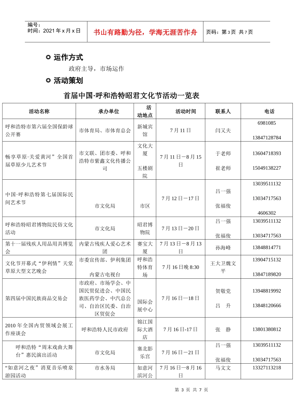 昭君文化节策划书_第3页