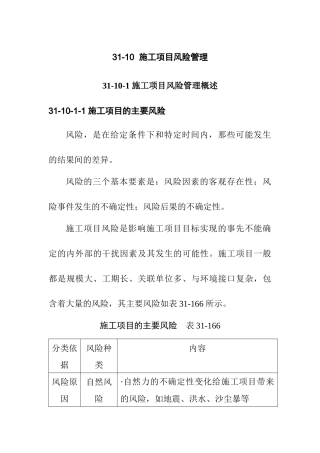 施工项目风险管理20