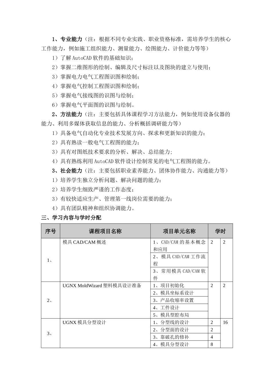 电气CAD技术课程标准_第2页