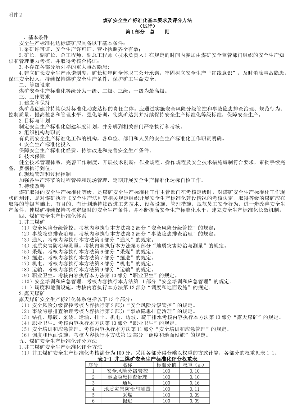 安全生产标准化基本要求及评分办法-2017调整简化_第1页