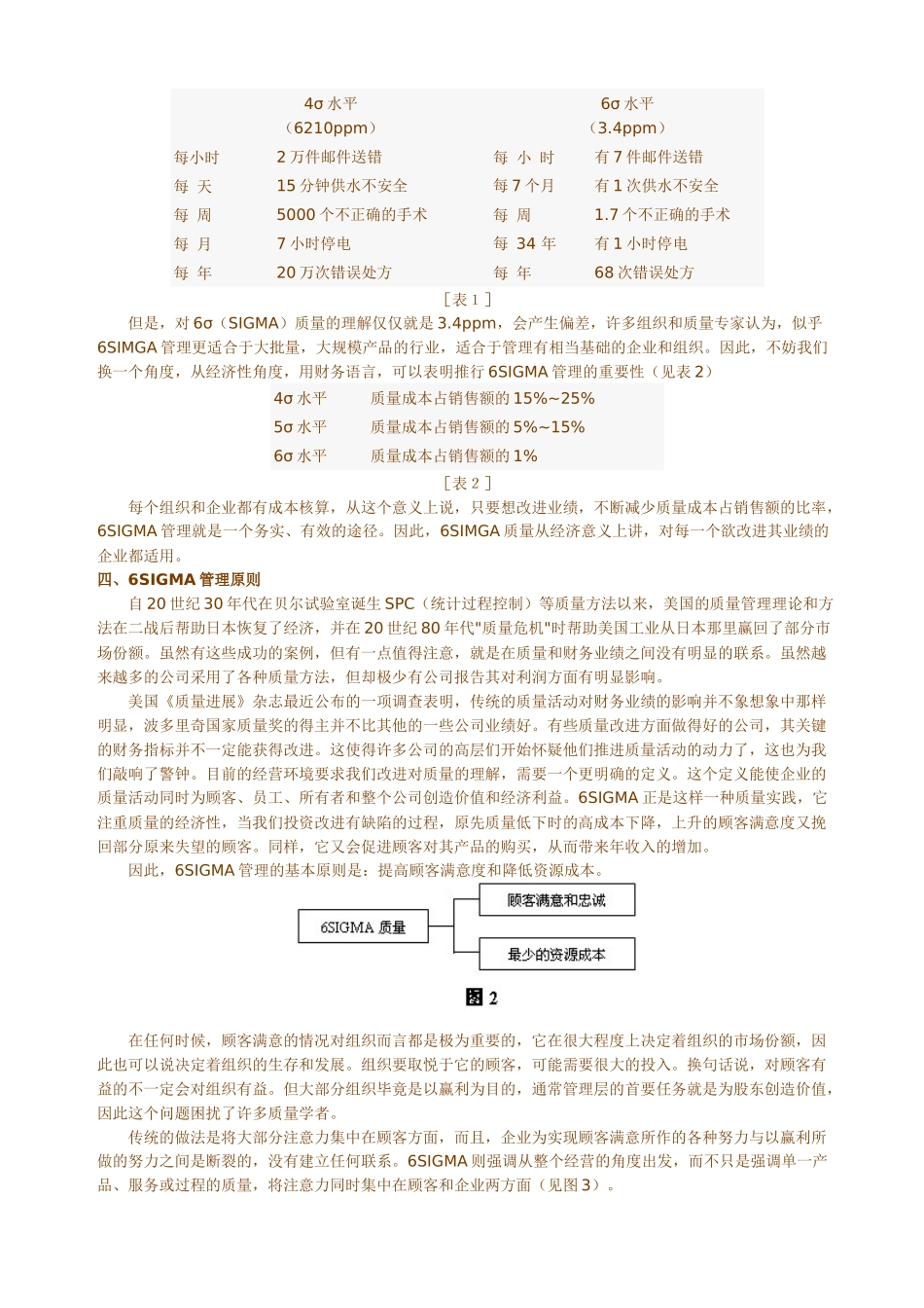 6SIGMALESSON-质量经济性-6SIGMA管理的基本原则_第3页