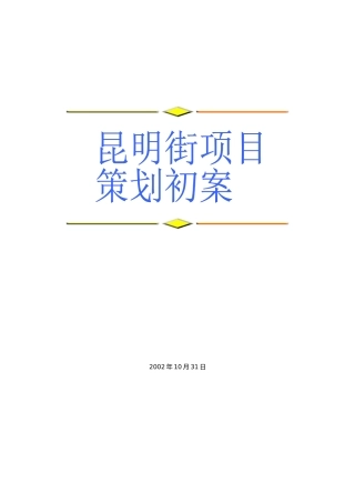 昆明街项目策划初案(1)