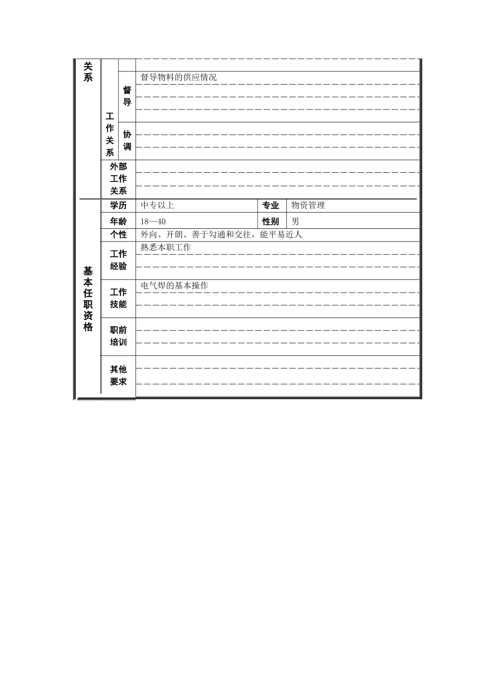 德龙钢铁-准备班长职位说明书_第2页