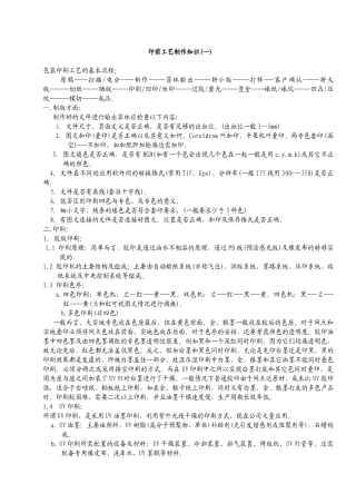 印前工艺制作知识