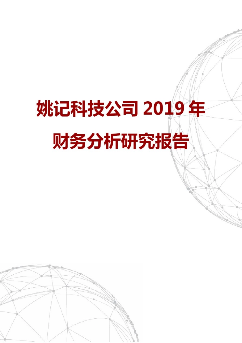 姚记科技公司2019年财务分析研究报告_第1页