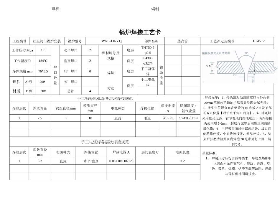 锅炉焊接工艺卡_第2页