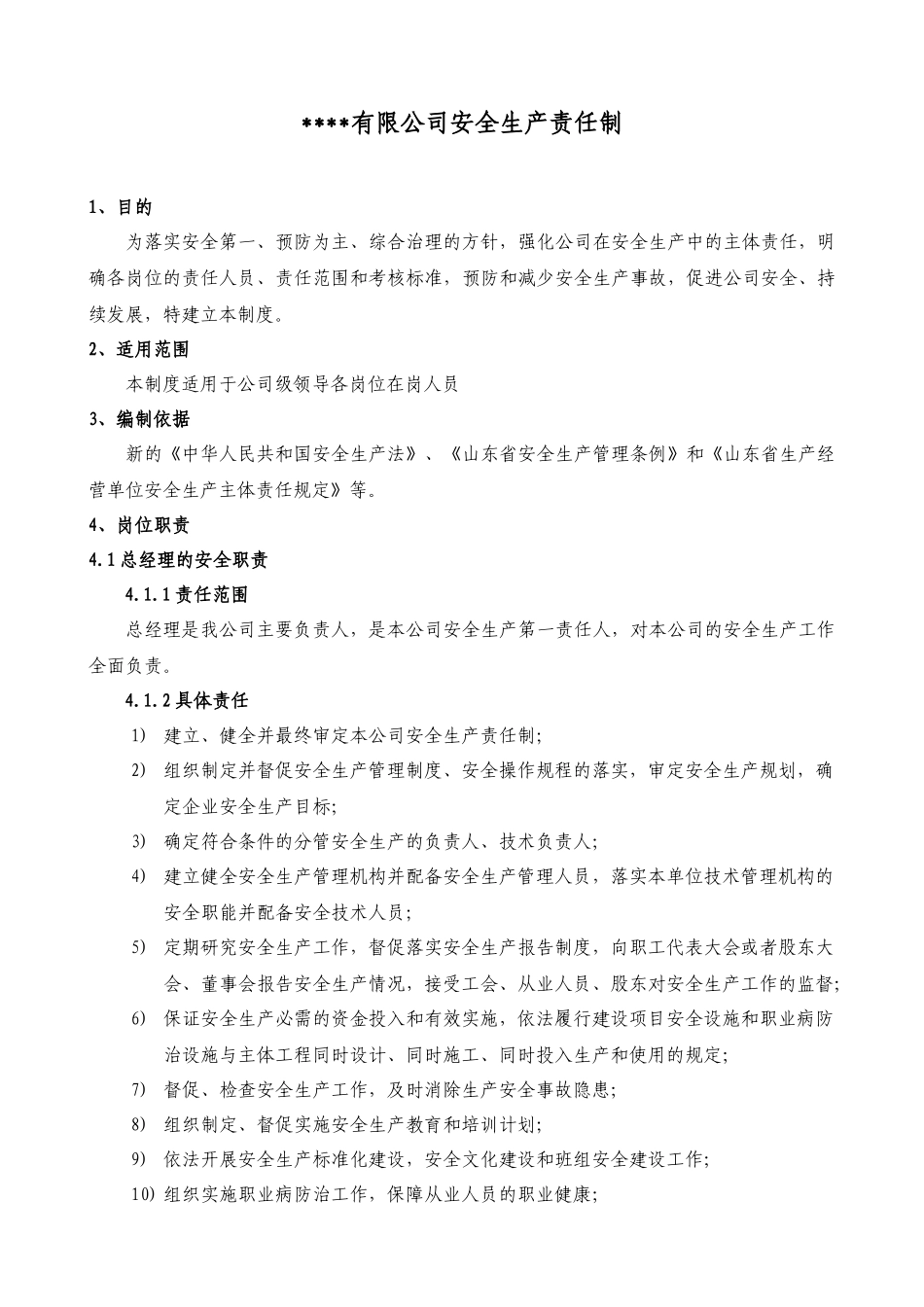 新编安全生产责任制_第1页