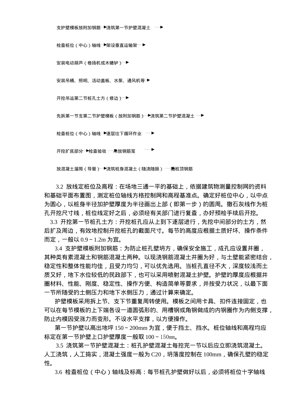 人工成孔灌注桩施工技术及工艺标准_第2页