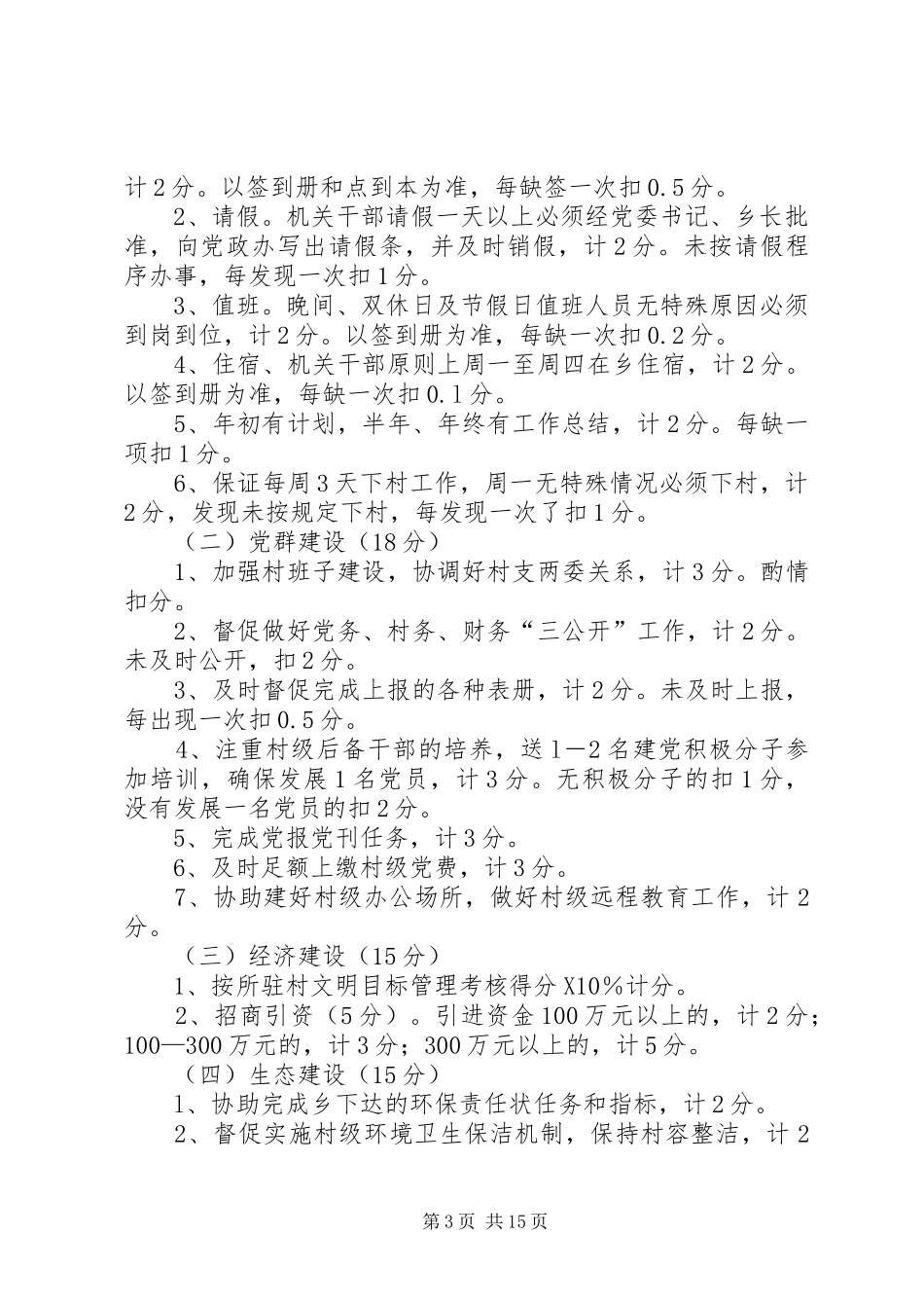 XX年驻村工作考核实施方案_第3页