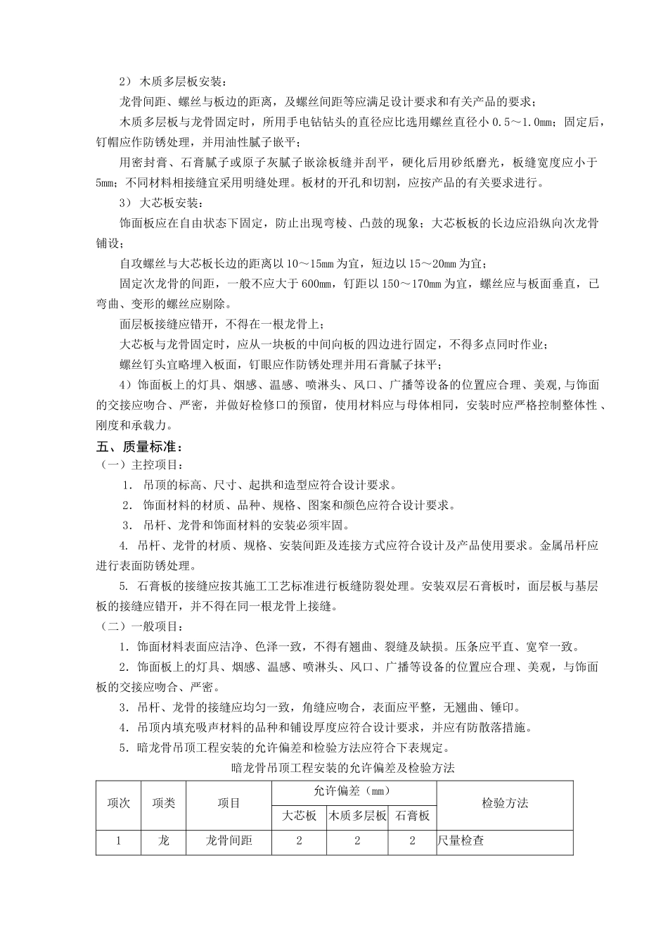 暗龙骨吊顶工程技术交底_第3页