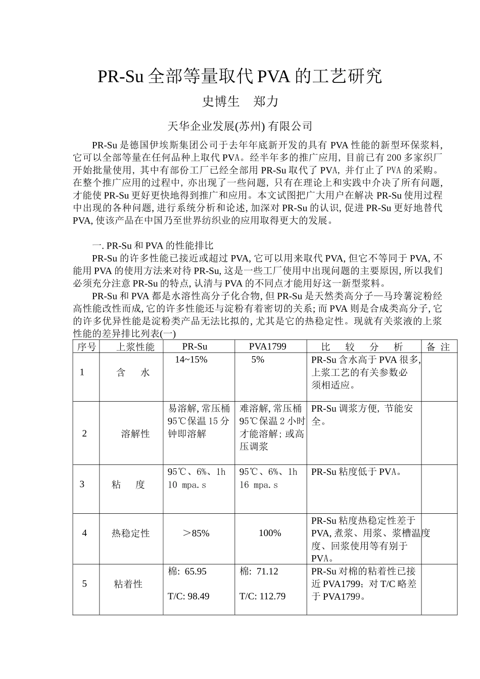 PR-Su全部等量取代PVA的工艺研究_第1页